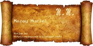 Mezey Muriel névjegykártya
